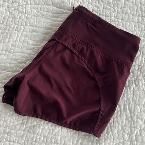 Maroon Lulu Lemon shorts